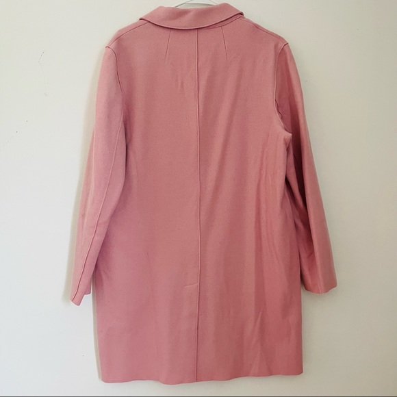 BANANA REPUBLIC Light Pink Long Peacoat Italian Fabric Size Medium - Picture 4 of 15